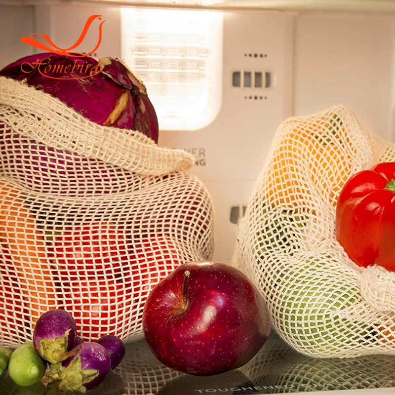  Cheap Large Reusable Organic Cotton Tote Mesh Shopping String Net bag For Vegetables And