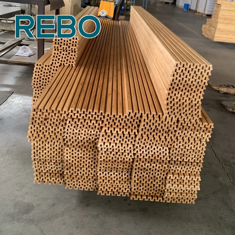 Popular design indoor decorative bamboo wooden wall ceiling panels