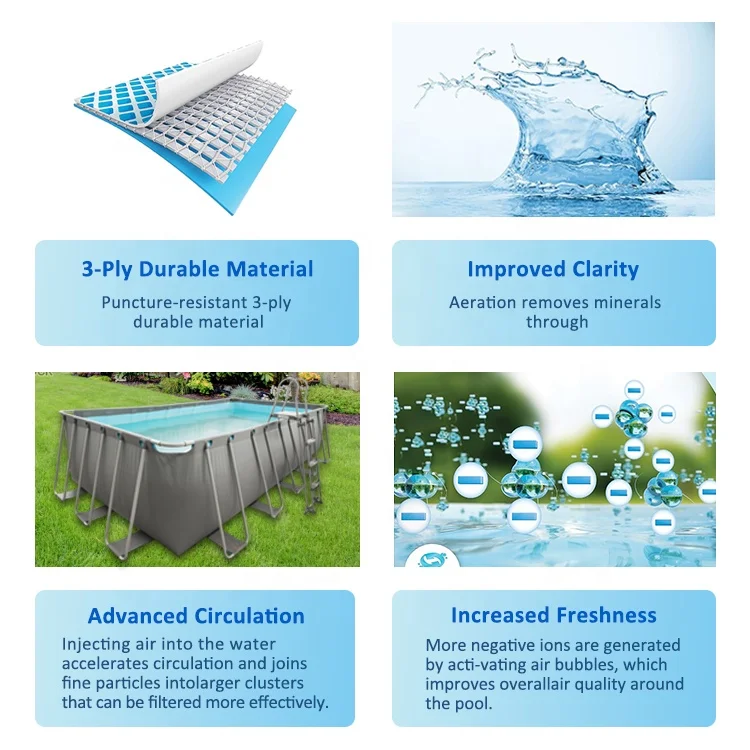 BS-rp 18.0ft*4.0ft modular folding pool bed round frame pool above ground pool with steel