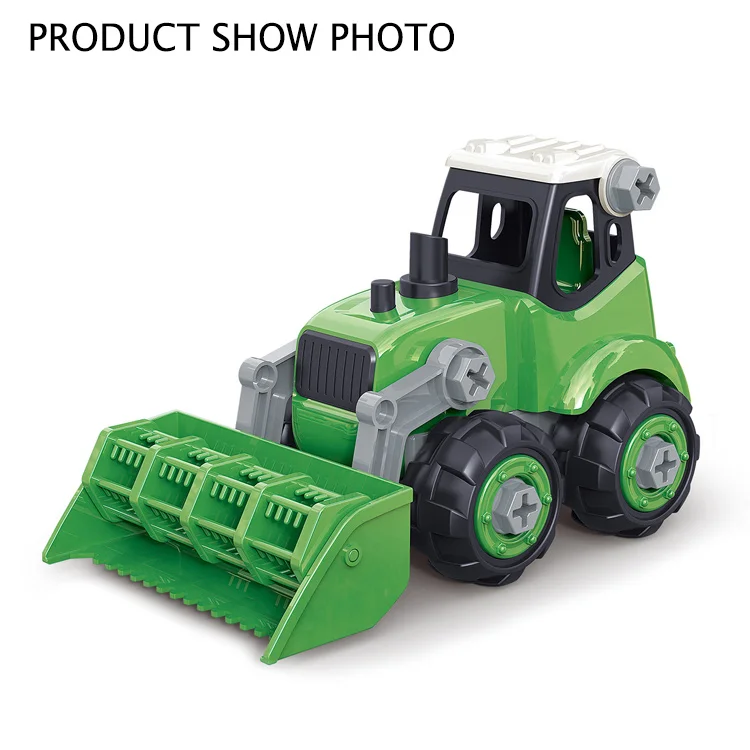 Educational DIY Assemble Combine Harvester Model Vehicle Diecast Truck Toy