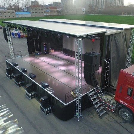 Custom Large gospel truck concert stage truck Mobile Truck Trailer Performing Stage For Sale