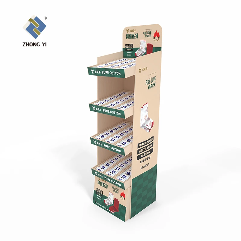 Retail Corrugated Cardboard Pallet Display Stackable Cardboard PDQ Pallet Display Rack