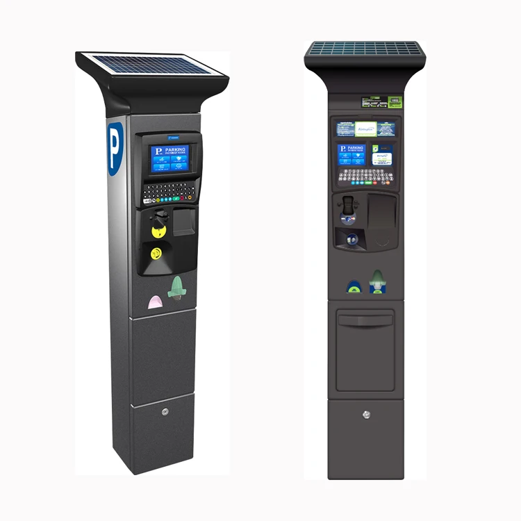 Self Service Solar Energy Parking Lot Touch Payment Toll Kiosk with Cash Card Payment Machine Bill Ticket Printer Solar Powered