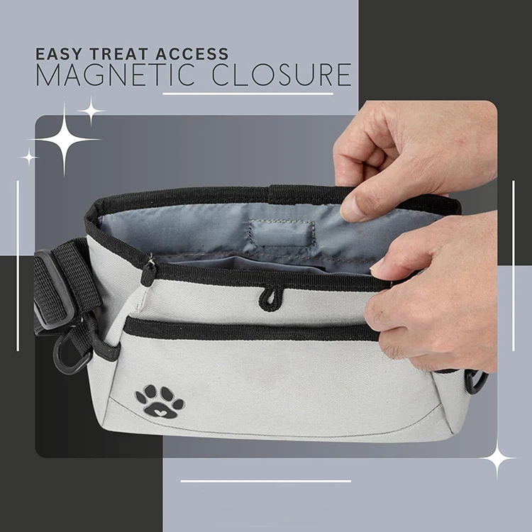 Custom Design high quality and weatherproof personalized luxury Fanny Pack Pet Training bag magnetic closing dog treat pouch