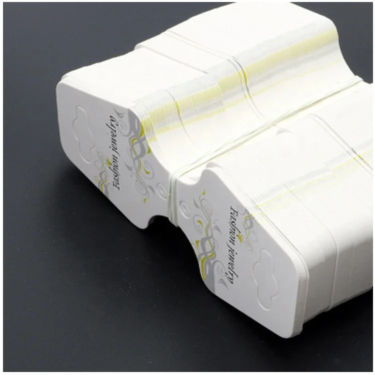 White fashion DIY printing card ornament hangtag jewelry bracelet necklace display card