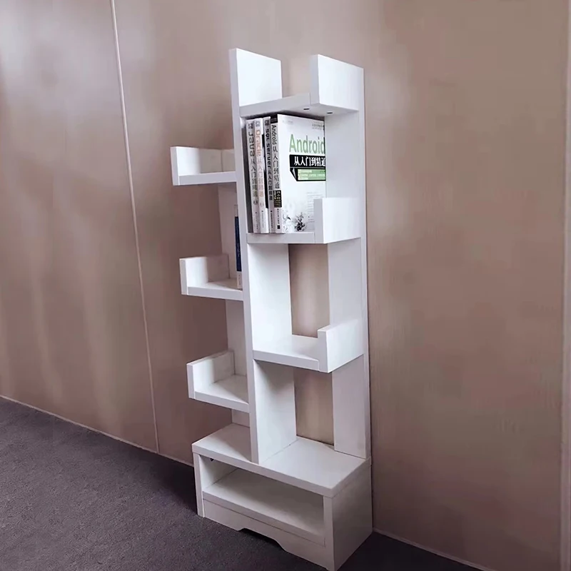 Современный деревянный книжный шкаф мебель белая книжная полка для гостиной