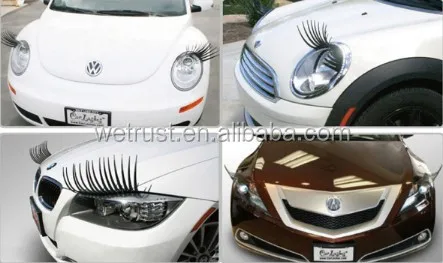 Auto 3D Eyelash logo Sticker Automotive Eye Lashes Car 3D Eyelashes Sticker
