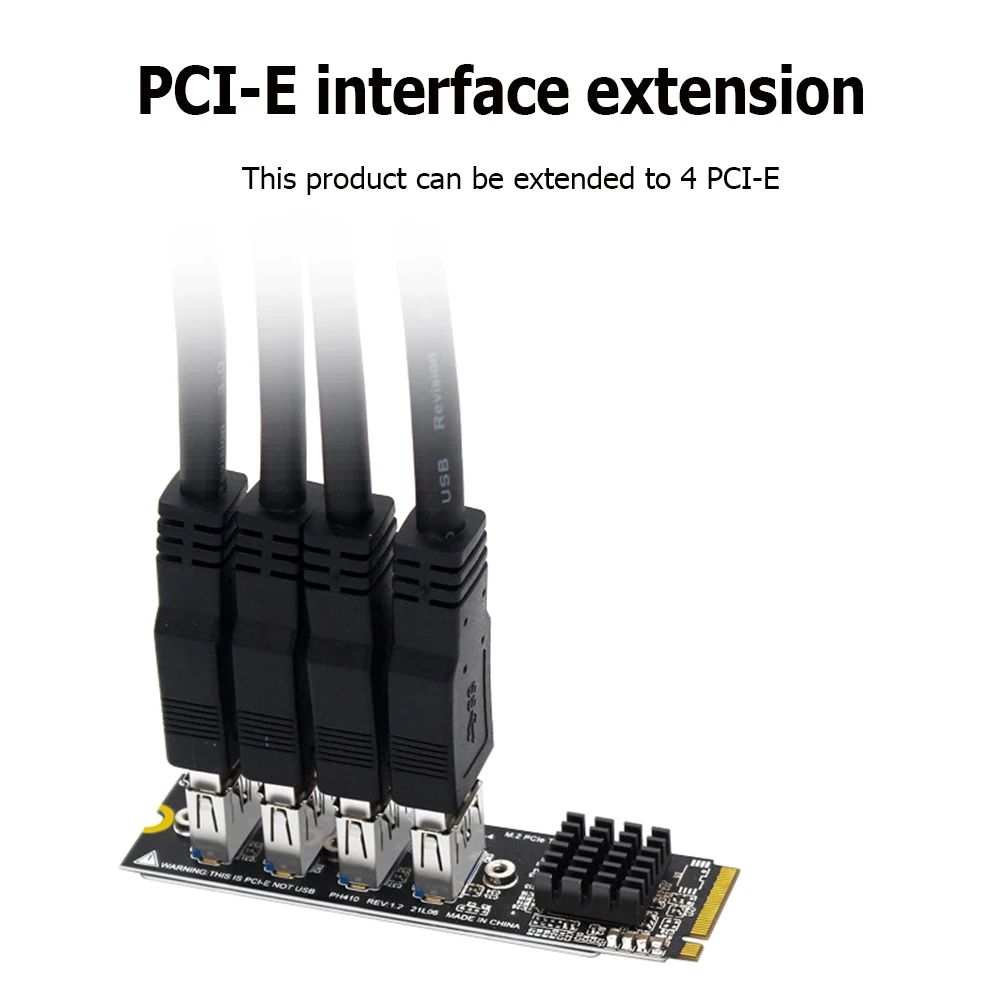 Плата расширения M.2 PCIE для майнинга 4-портовый адаптер MKEY PCI-E X1 модуль 1-4 плата настольного ПК Windows