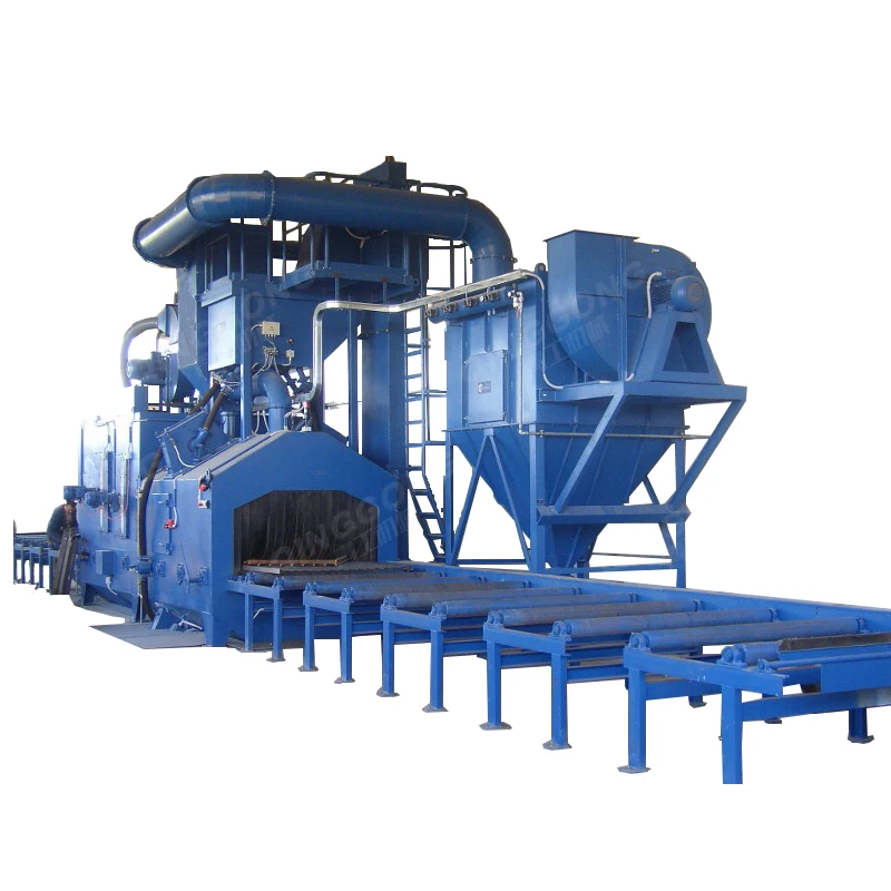 Steel surface cleaning shot blaster auto abrator roller conveyor shot blasting machine