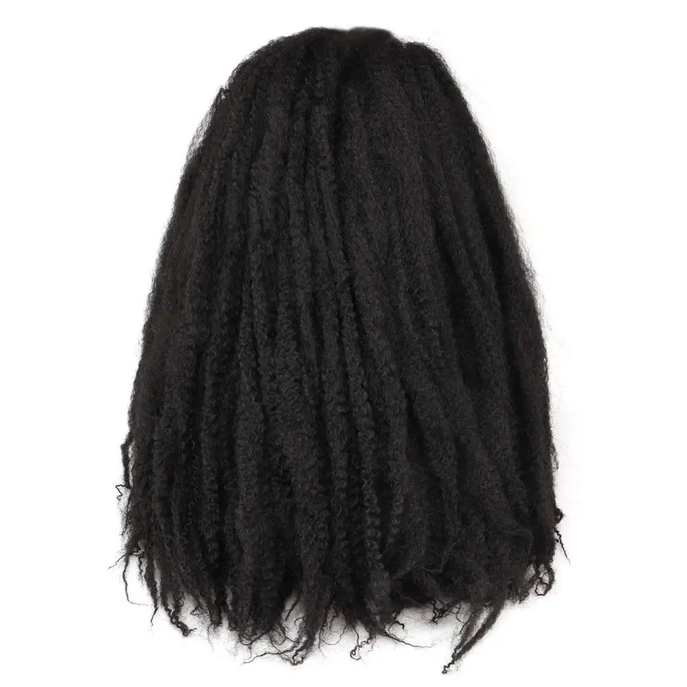 Оптовая продажа, удлинитель волос с косами афро марли 18 дюймов