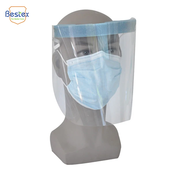 
Custom Clear Face Shields Dust Proof Pet Face Shield Medical Face Shield With Foam Band 