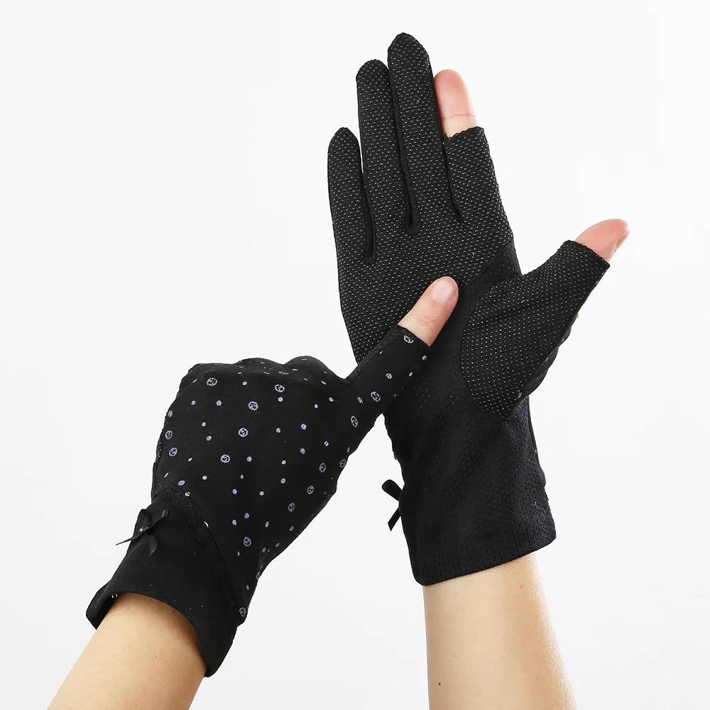 Sidiou Group Thin Outdoor Touch Screen Gloves Non Slip Anti-UV Gloves For Cycling Half Finger Sun Protection SPF Gloves