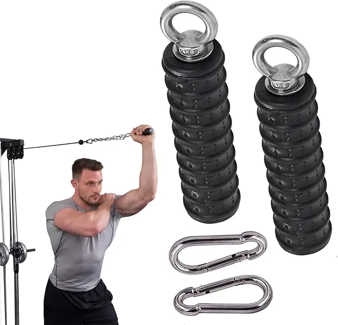 Tricep Rope Handle Pulldown Attachment Fitness Cable Attachments Pull Down Bar for Cable Machine