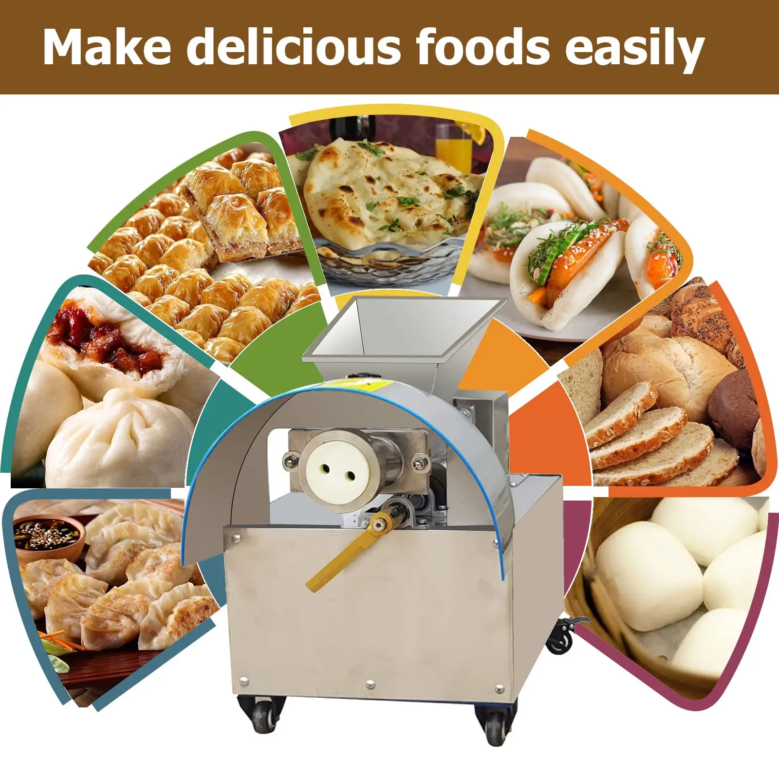 Automatic Pizza Dough Divider and Rounder Bakery /dough Cut Machine