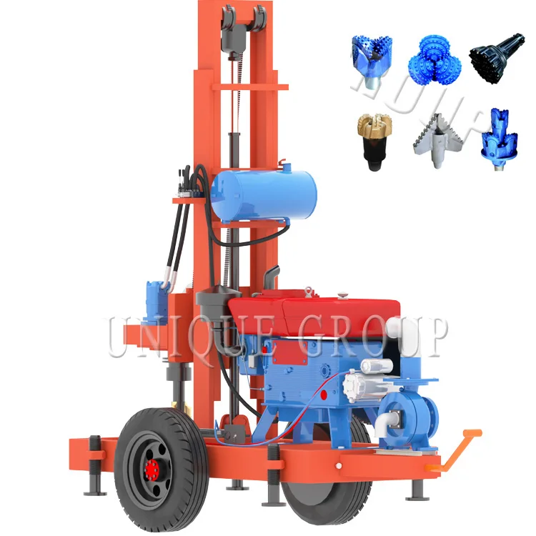 Compressed air artesian well drilling machine mine core drilling rig machine water well drilling rigs for sale