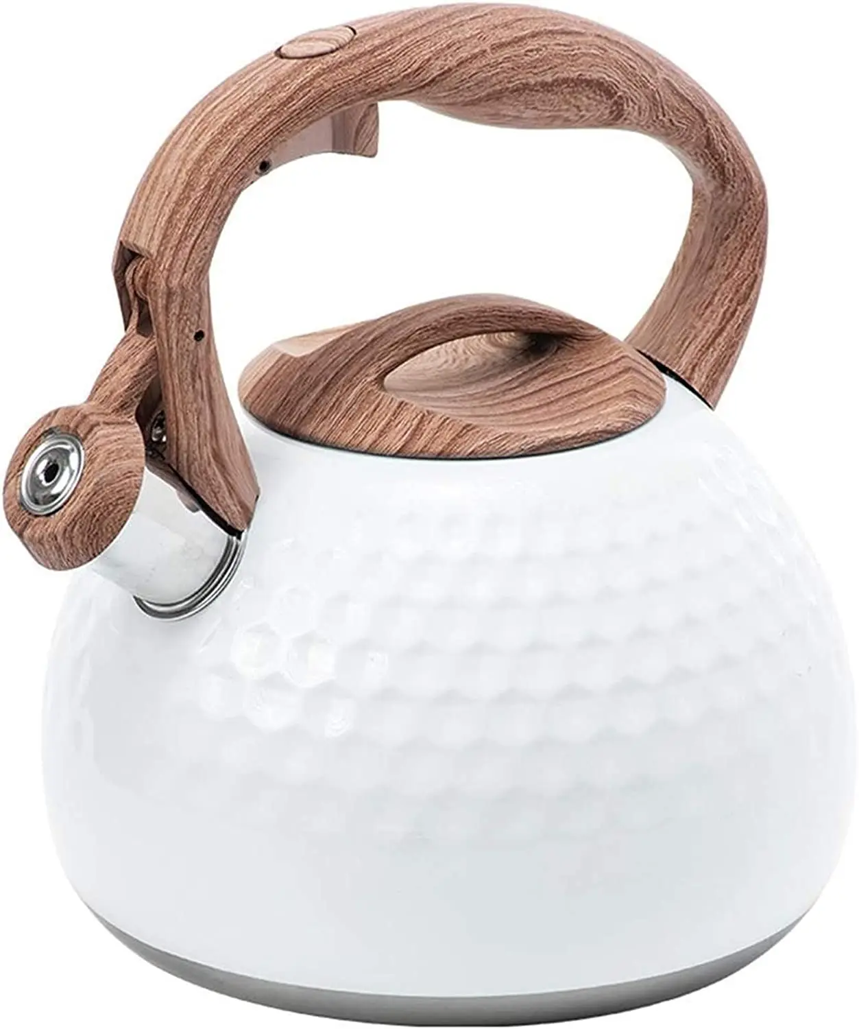 2023 Trendy Stainless Steel Whistling Kettle with Diamond Pattern