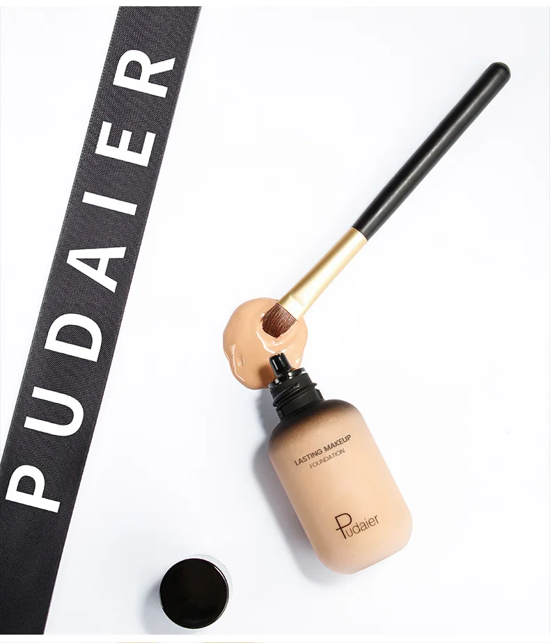 Pudaier 40ml professional concealing foundation makeup matte tonal base Liquid cosmetics foundation cream for face full coverage