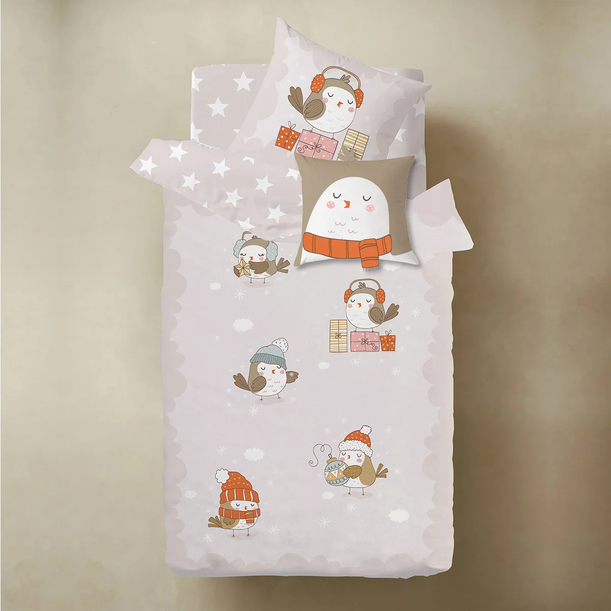 cotton kids bedding set custom crib sheets baby girl fitted kids bedsheet giraffet bear cartoon 4pcs with cushion cover children