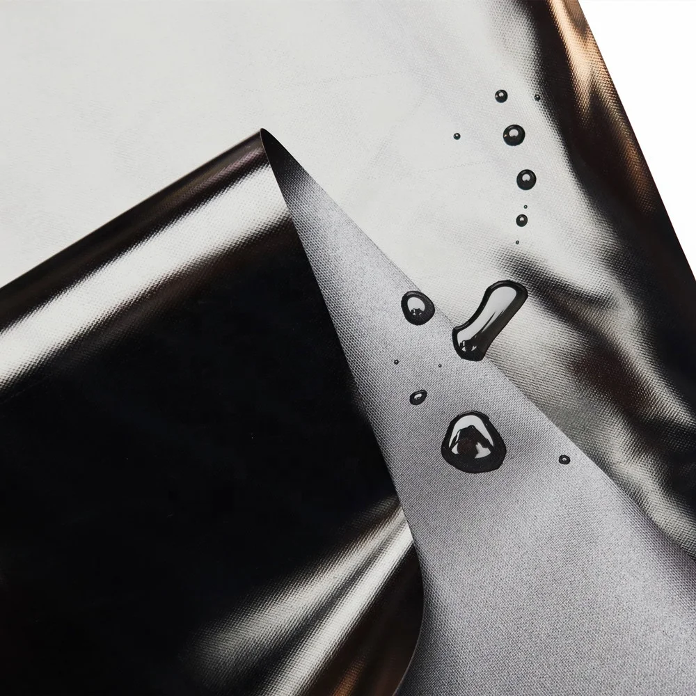 Искусственная кожа с ТПУ Черный 600D утолщенная полиэфирная ТПУ ткань высокая прочность Ripstop надувная сварная ткань