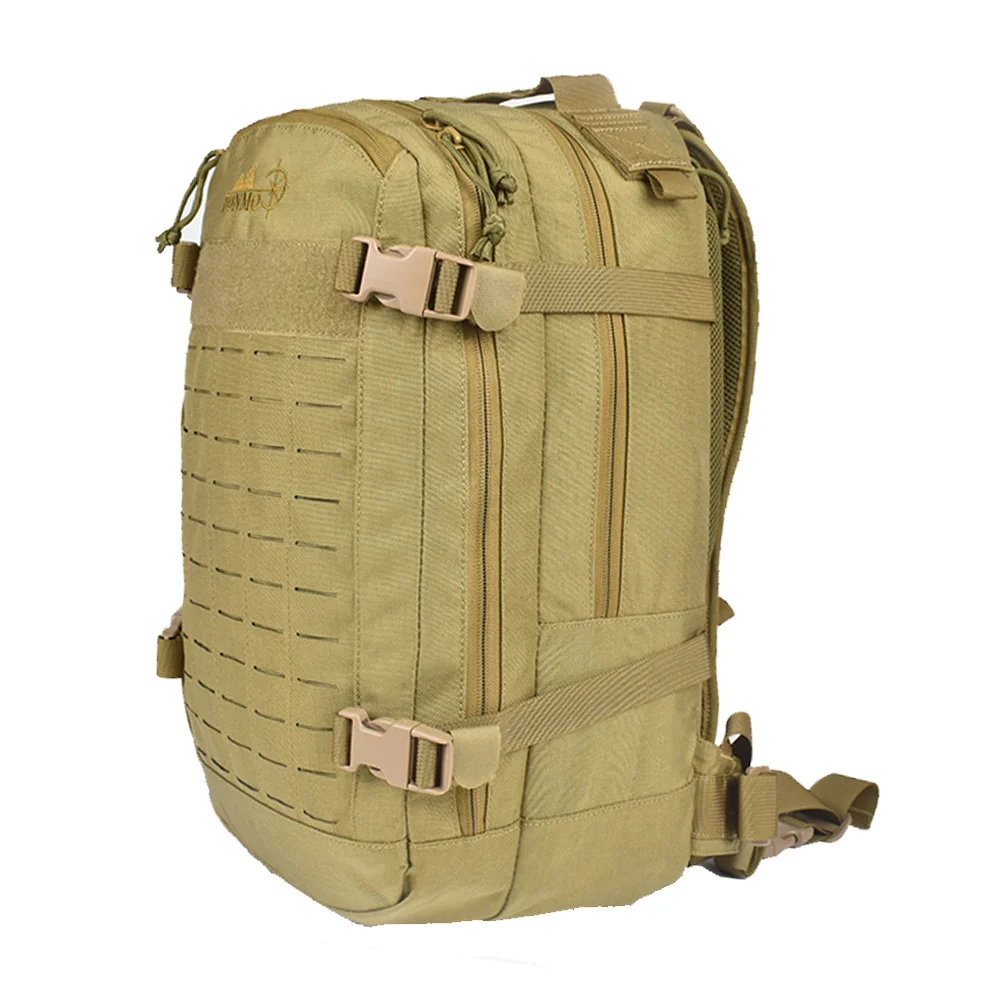 500D Nylon Waterproof Tactical Backpack for Hiking Outdoor Sports Mountain Hunting & Adventure Solid Color Polyester Lining