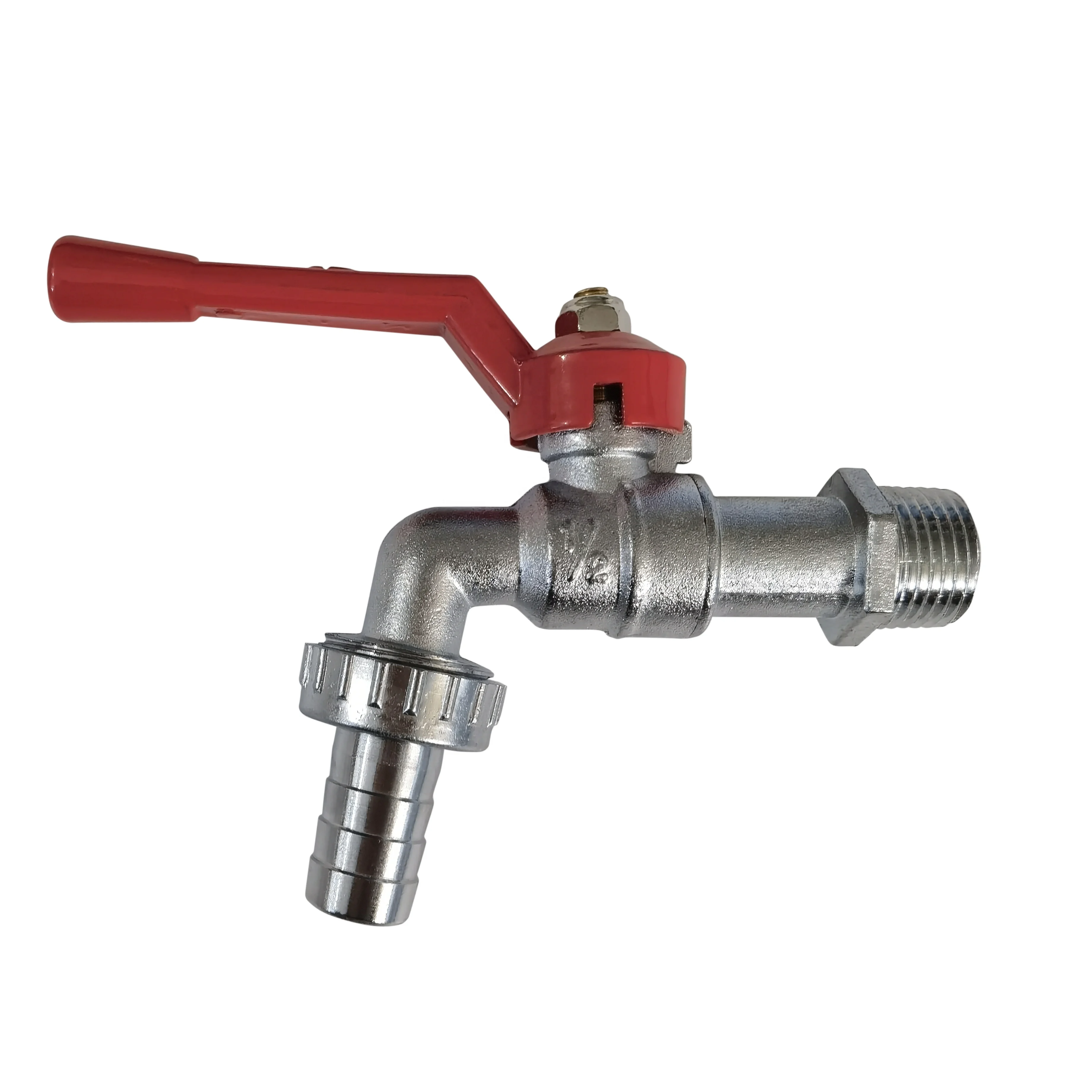 Sanwa type zinc bibcock with long nozzle zinc color