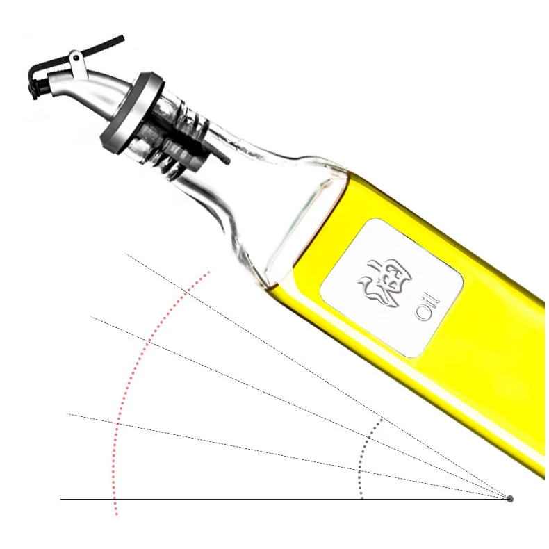 2023 Good reputable square olive and vinegar dispenser kitchen cooking oil glass bottle pot