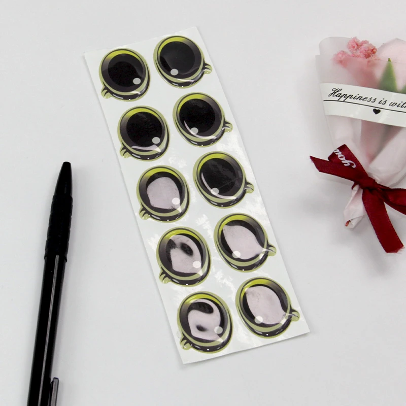 Custom Private Adhesive Waterproof Stickers Resin Glue Dripping 3D Logo Printing Product Pvc Sticker Label