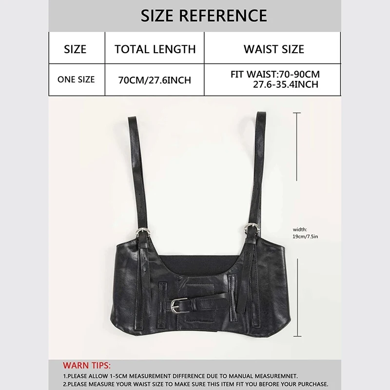 2022 Latest Product Vintage Belt Jacket Straps Adjustable Elastic Leather Suspender Black Corset Suspenders