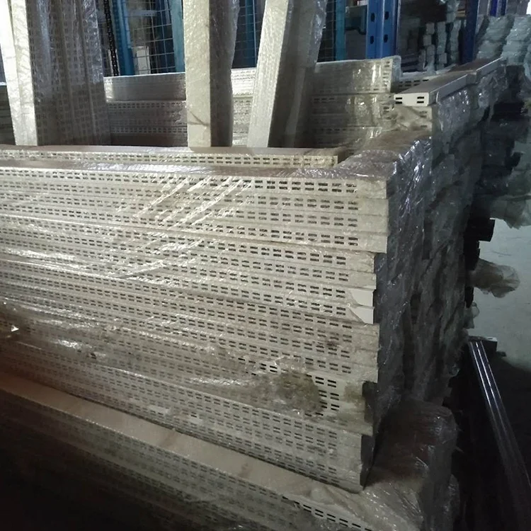 double sided supermarket cosmetics gondola shelving with led lights