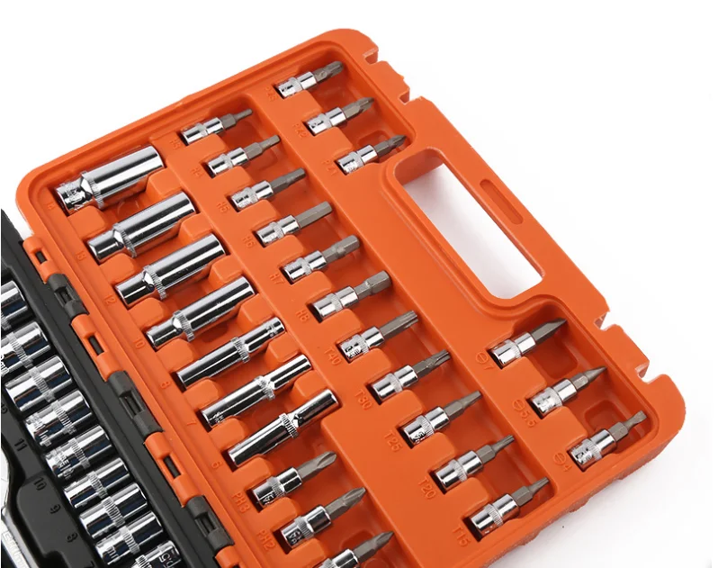 53pcs Socket Wrench Set Car Motorcycle Repair Tool Ratchet Torque Wrench Combo Tools Kit