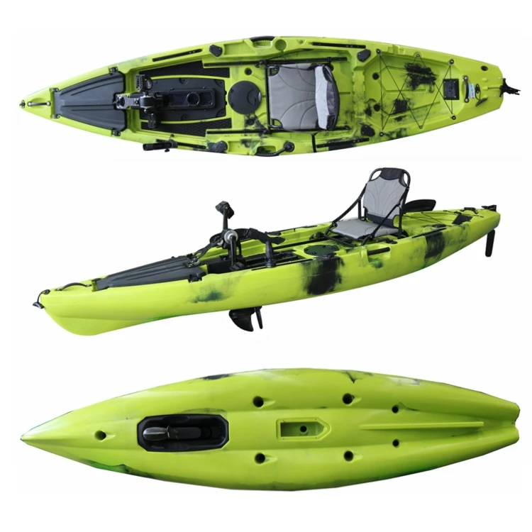 CE Certified Unique Design 12FT Best Pedal Fishing Kayak,Single Seat Plastic Kajak,Fishing Canoe/Kayak ON SALE logo customized