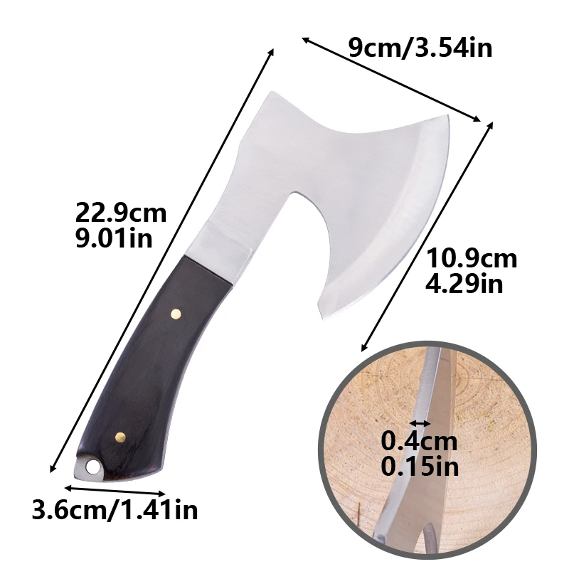 High quality customize material 3Cr13 stainless steel small camping axe hatchet with wood handle