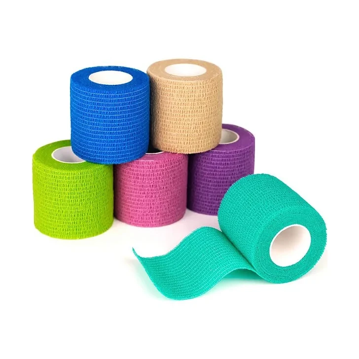 Protective Self Adhesive Tape Wrap Vet Non Woven Tattoo Grip 5cmx4.5m Medical First Aid Nonwoven Elastic Cohesive Bandage