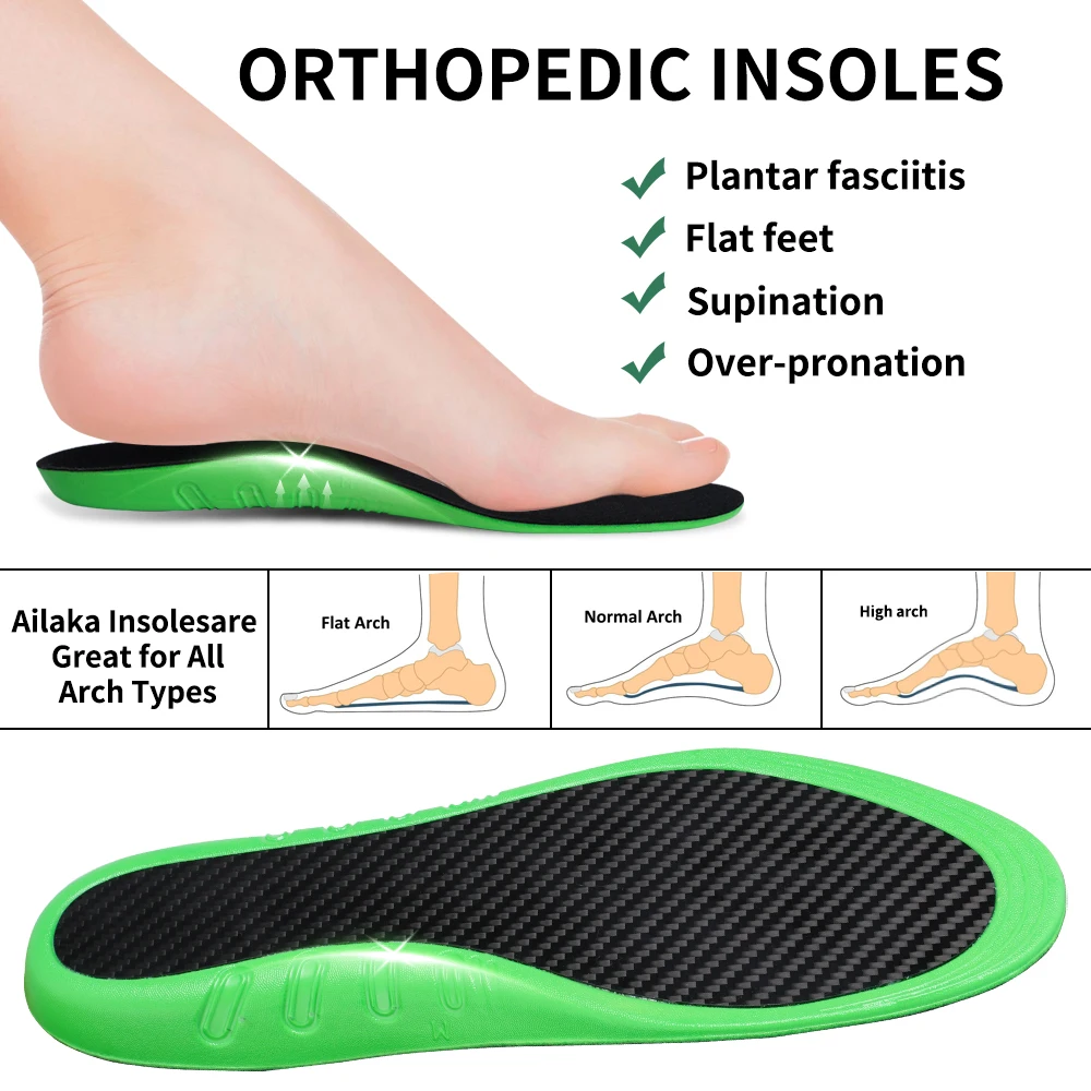 S-king Arch Support Sports  Metatarsalgia Heightening Insole Plantar Fasciitis High Elastic Carbon Fibre Insoles