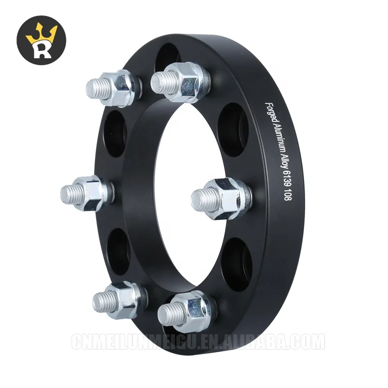 
6x6.5' PCD 6x139.7 CB 108MM Thickness 25mm 12X1.5 Forged Alloy T6 6061 Car Wheel Spacer 
