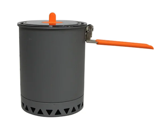 1400ml hard anodized portable alu pot for 2 person outdoor camping cookware