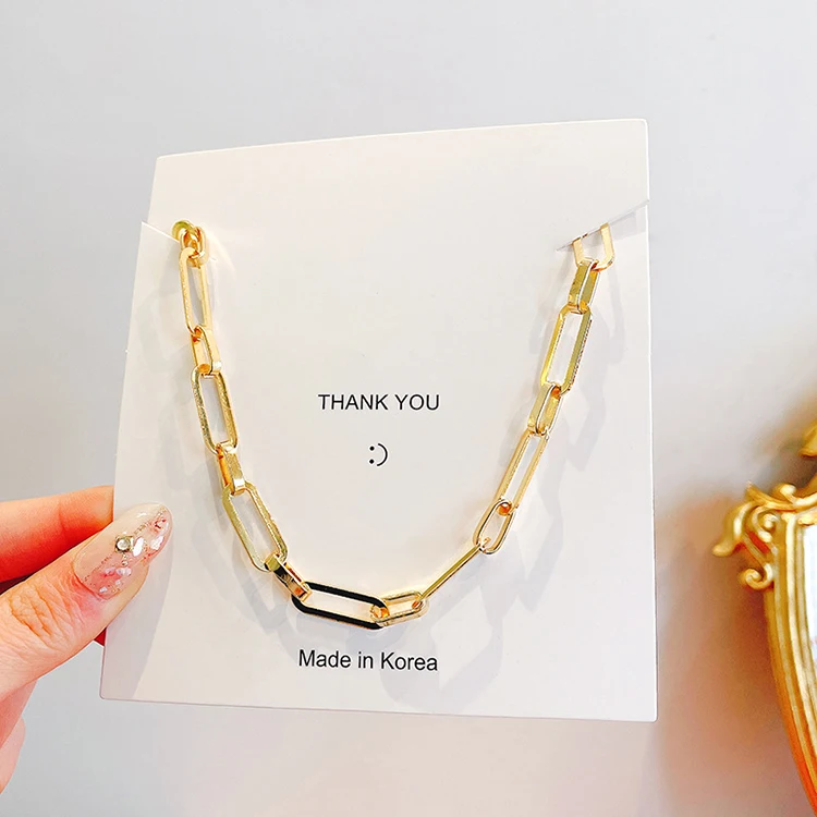 
European and American metal style necklace ins cold wind hip-hop chain accessories punk wild personality retro clavicle chain 