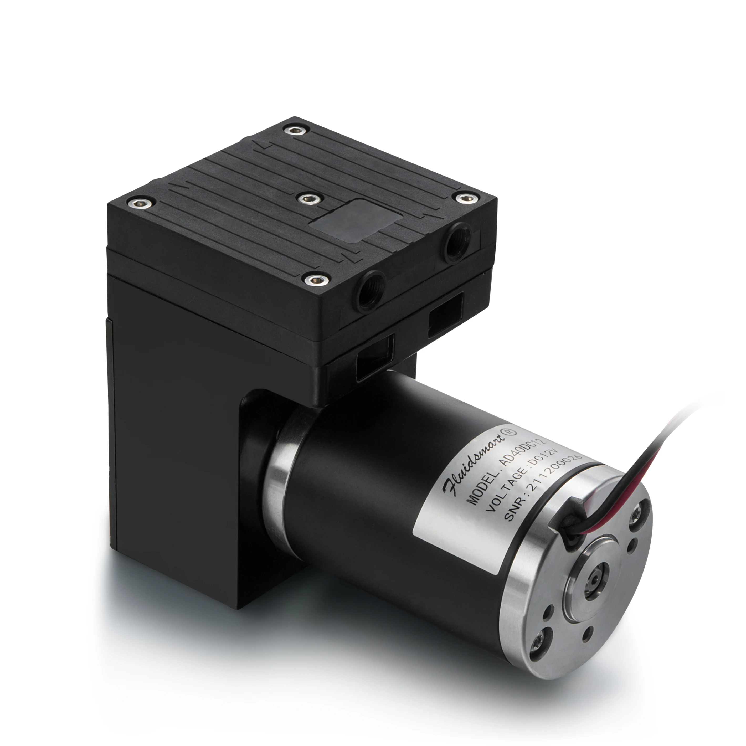 Fluidsmart Vacuum Pump 24V DC Brush Gas Sampling High Flow Capacity Silent Pressure Diaphragm Micro Air Pump