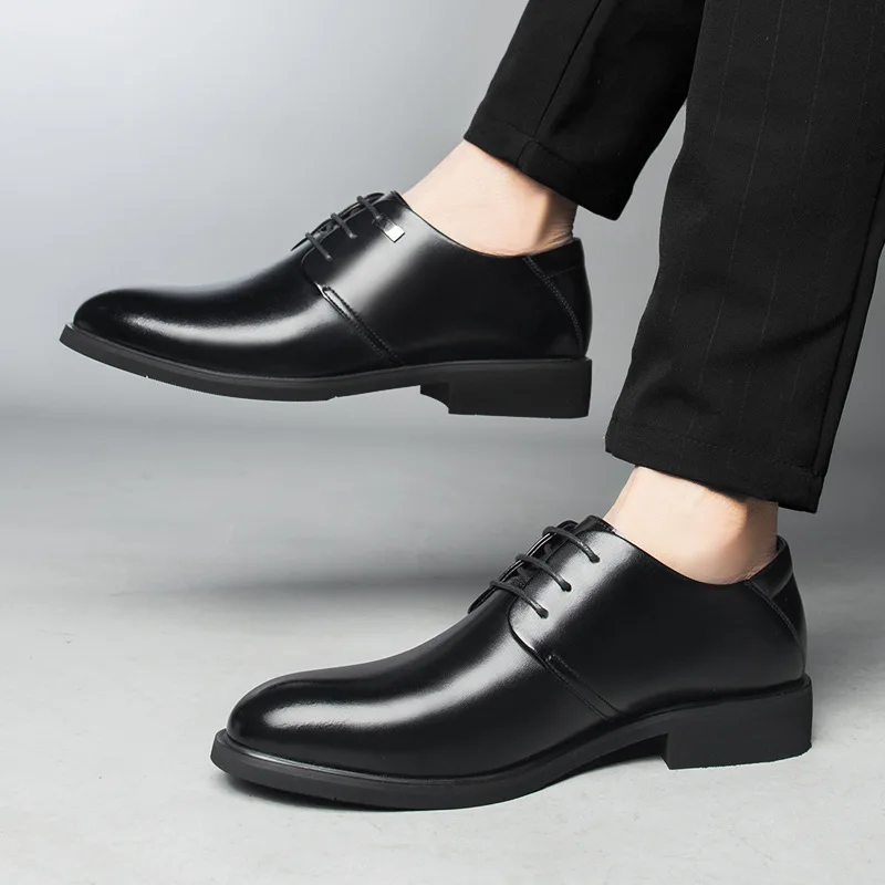 Международная торговля, классические туфли большого размера, яркая кожа, лакированная кожа, деловой британский стиль, брак, Воловья кожа, мужская обувь
