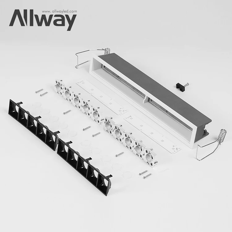 Простой монтажный фитинг Allway потолочный светильник встраиваемая трубчатая лампа светодиодный линейный для корпуса