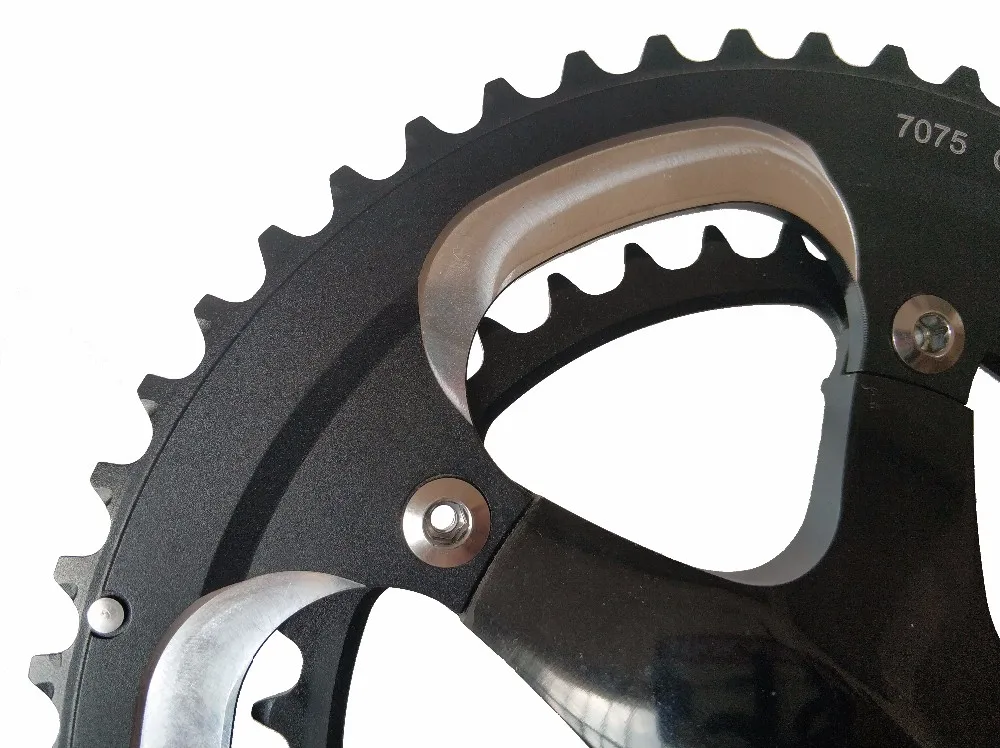 JIANKUN Customize logo 170mm 2*10/2*11s 39/53T Road Crankset With Bottom Bracket(Black)