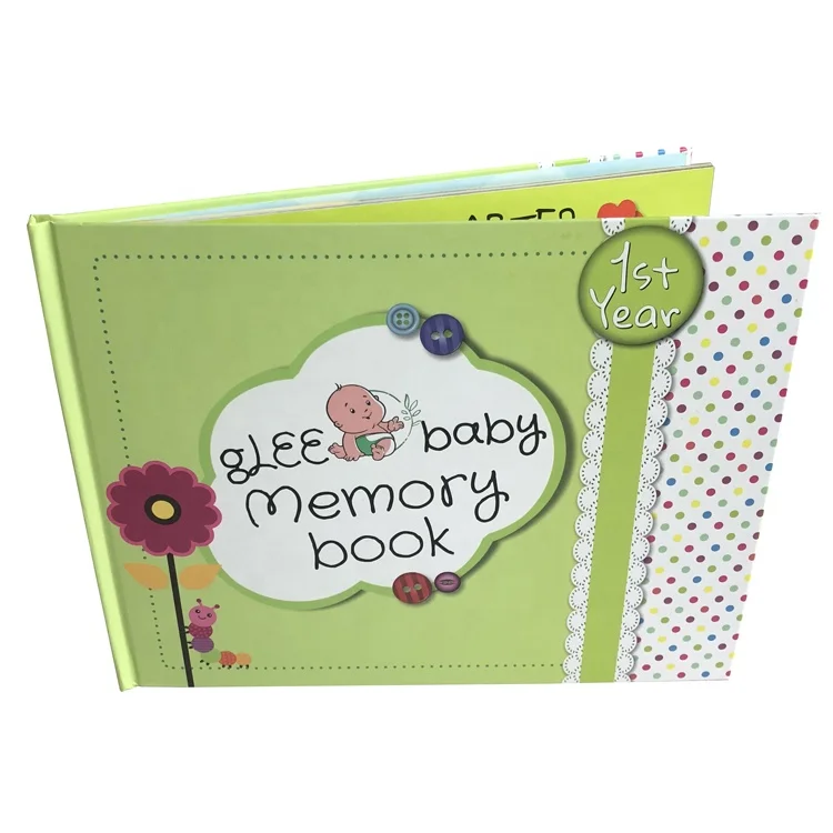 
Cheap Custom Printed Baby Hardcover Full Colors Printing First Year Memory Book 