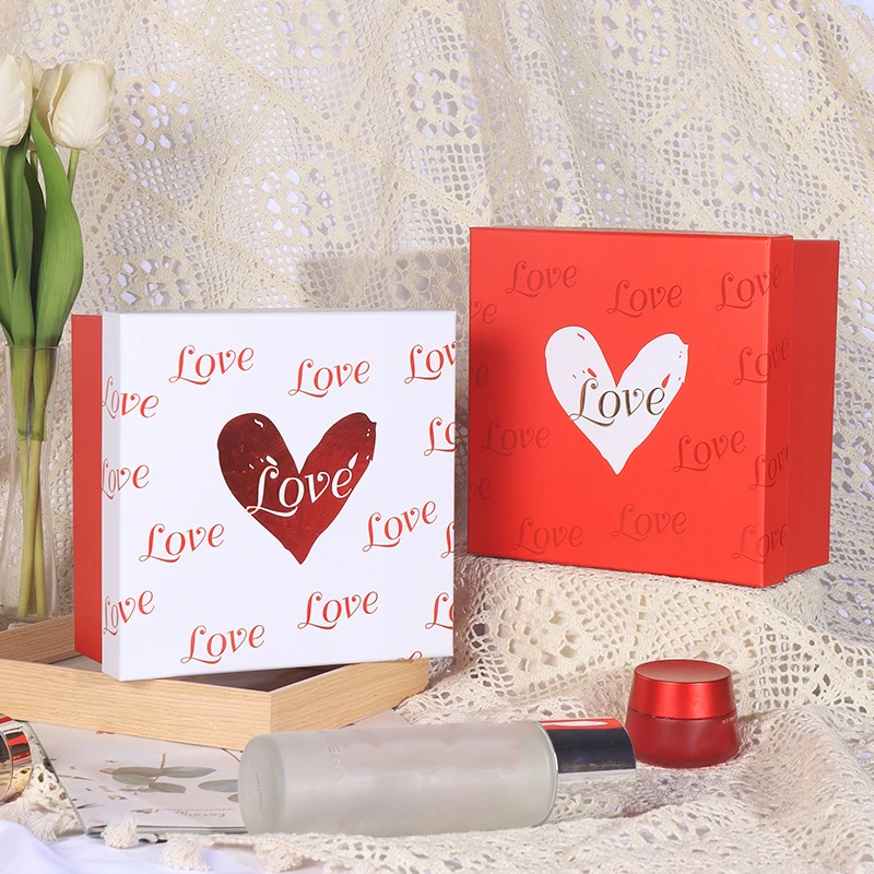Square Shaped Gifts Box Valentines Day Presents Packaging Boxes Anniversary Surprise Gifts Wedding Decorations