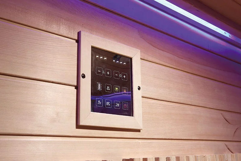 Manufacturer Traditional Red Cedar Far Infrared Wooden House 2 4 6 8 Person Dry Steam Sauna Rooms Indoor