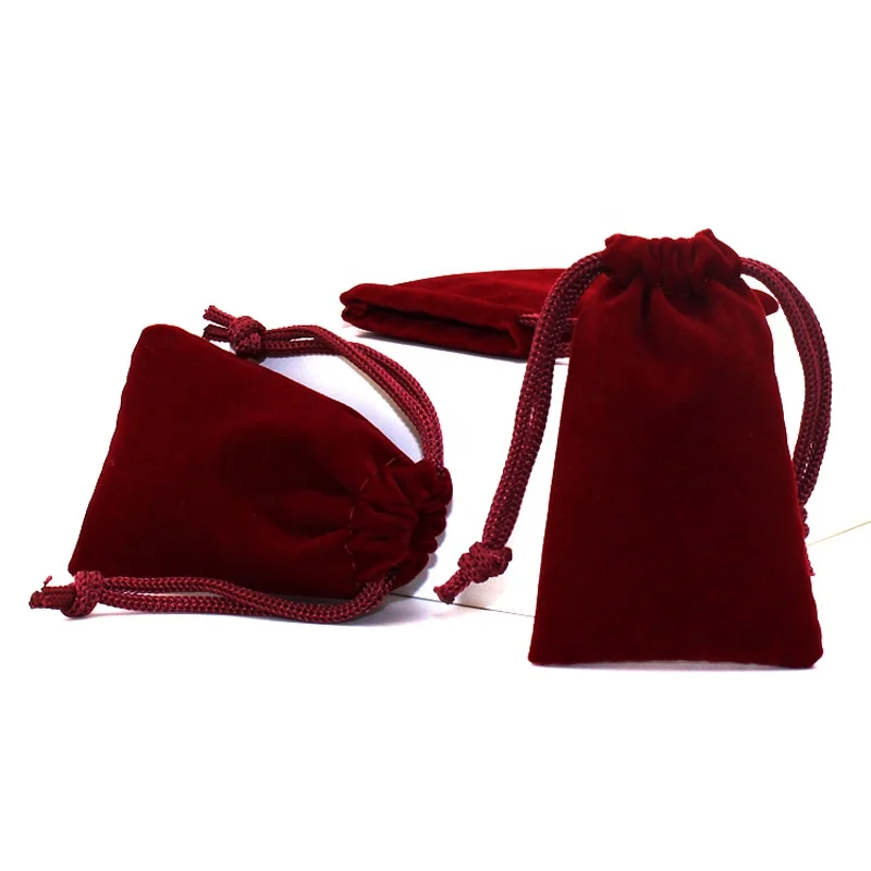 Hot sales Velvet Bag Drawstrings Pouches Small size Jewelry Gift Display Packing Bags