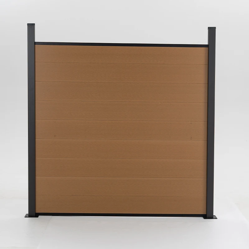Factory Sale Fireproof Wood Plastic Composite Fence Privacy Garden Fence Outdoor