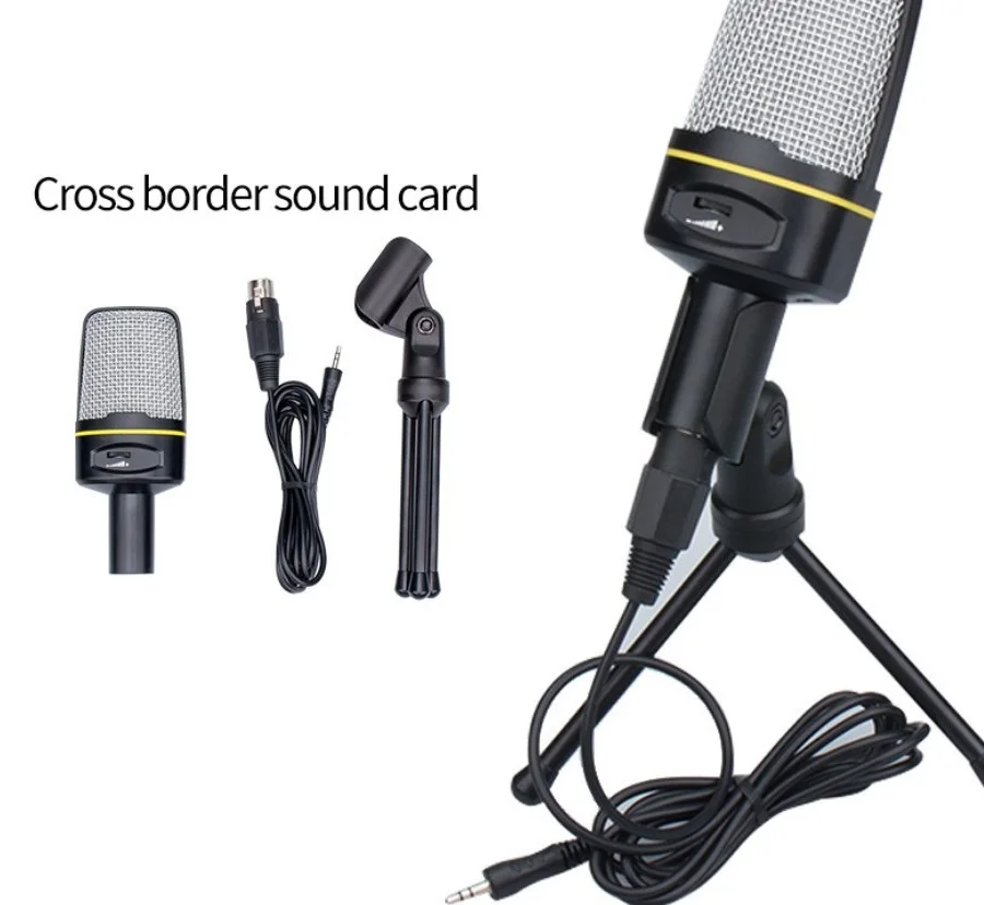 Штатив с микрофоном SF920 настольный микрофон подставкой для ПК ноутбука записи общения игр встреч пения