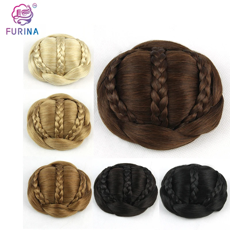 Newest bride hairstyle hair donut bun machine weaving hair Chignon high level synthetic hair bun accessories for women
