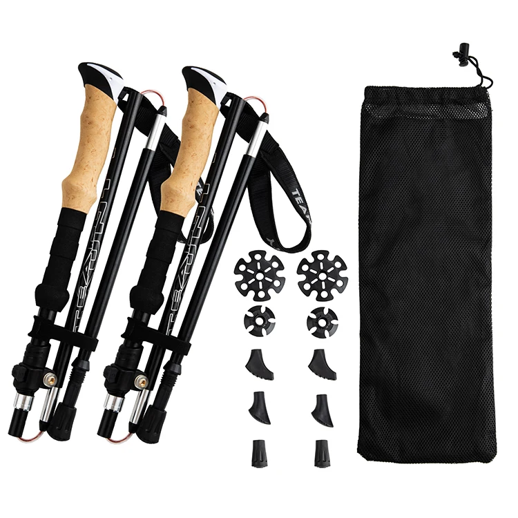 NightCat Lightweight Aluminium 7075 Foldable Adjustable Trekking Poles Hiking walking stick