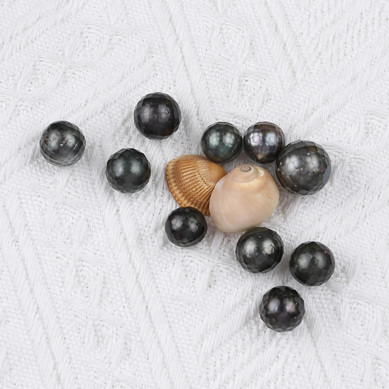 13-17mm Natural Carved Seawater Black Tahitian Loose Pearl For Sale